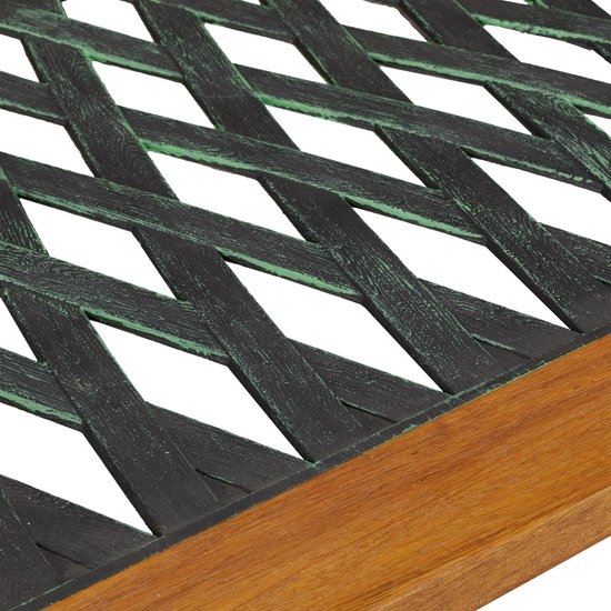 tuintafel rechthoek - buiten - 58 x 98 x 47 cm - hout - gietijzer - balkontafel - Afbeelding 8