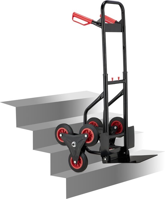 steekwagen traploper - inklapbaar - 200 kg - 6-wielig - rubberen banden - verstelbare hoogte - Afbeelding 8