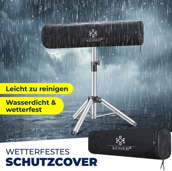 Infraroodstraler - Terrasverwarmer - Infrarood Verwarming - Patiostraler 2500W met afstandsbediening incl. beschermhoes in hoogte verstelbare telescoopstandaard Wikkeltafel Patiostraler Kwartsstraler Infraroodstraler - 2500W - Image 15