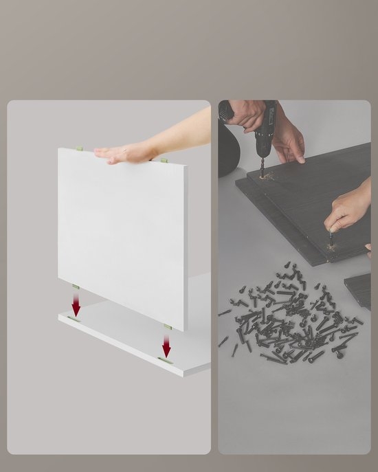 VASAGLE - Nachtkastje - Met Stopcontacten - Met Lade - Voor Slaapkamer en Woonkamer - LET777w - Image 4