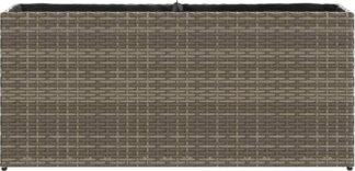 Plantenbak - bloempot - 90x20x40 - cm - rattan - grijs