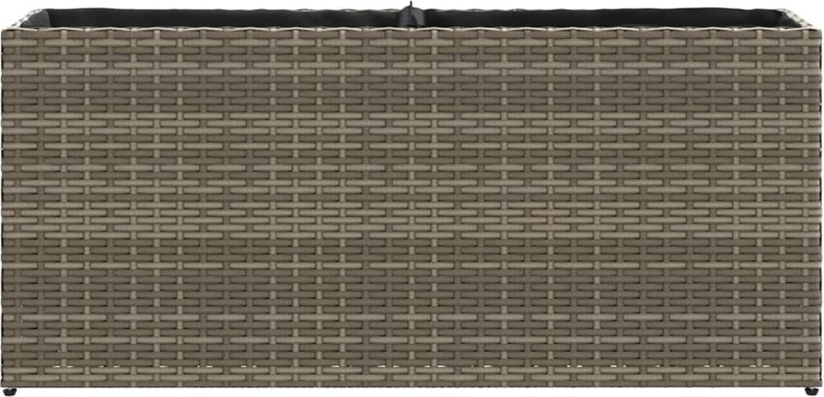 Plantenbak - bloempot - 90x20x40 - cm - rattan - grijs