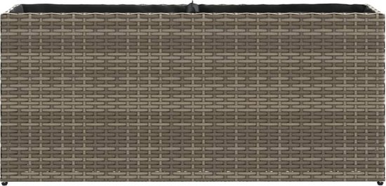 Plantenbak - bloempot - 90x20x40 - cm - rattan - grijs - Afbeelding 2