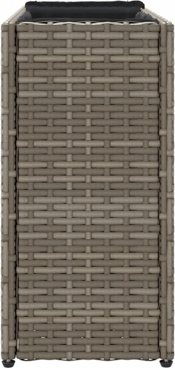 Plantenbak - bloempot - 90x20x40 - cm - rattan - grijs - Afbeelding 9