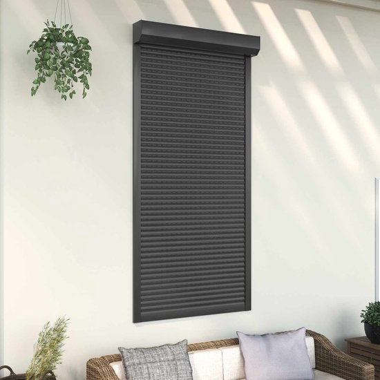 Rolluik - Antraciet - 100x210 - cm - rolluik voor raam of deur - Aluminium - en - polyurethaan - Afbeelding 4