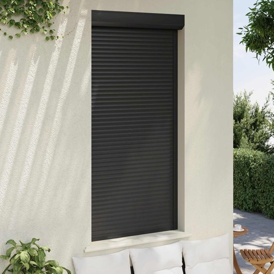 Rolluik - Antraciet - 100x210 - cm - rolluik voor raam of deur - Aluminium - en - polyurethaan - Afbeelding 5