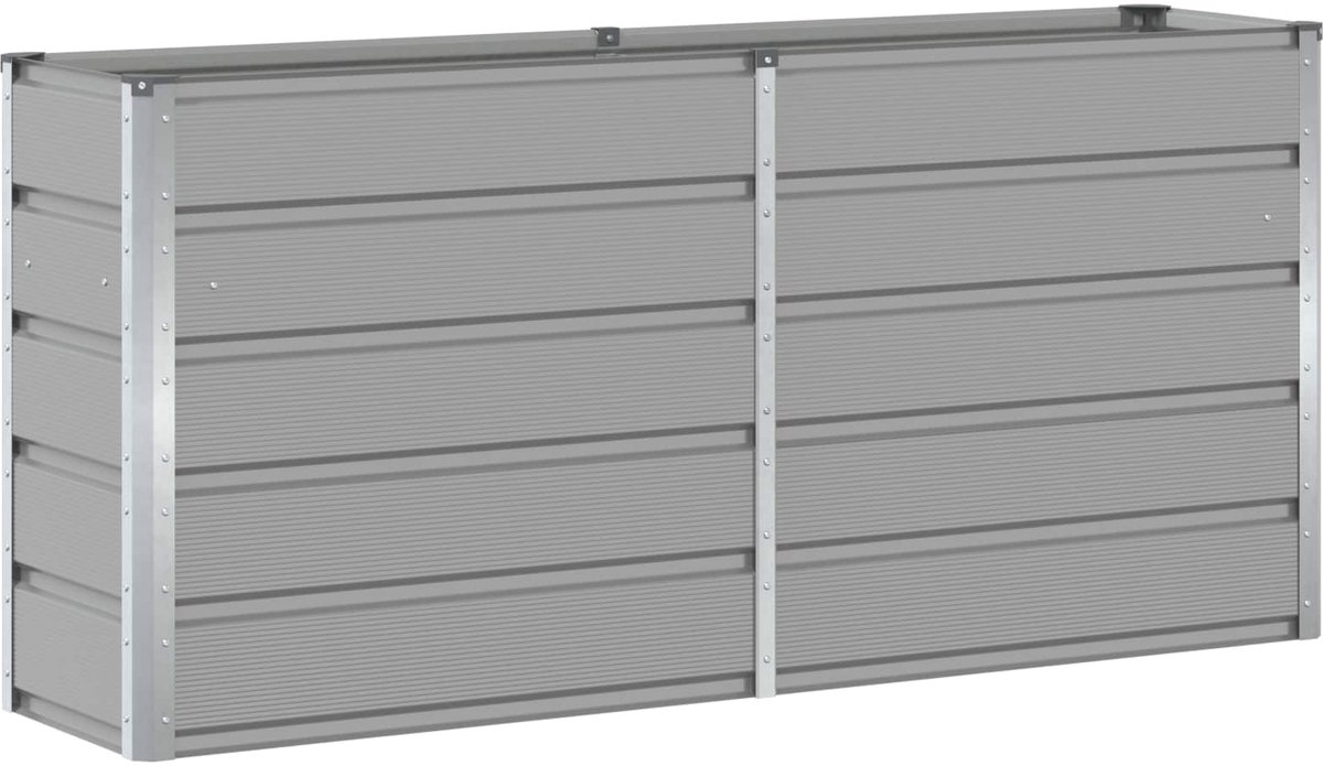 Plantenbak - bloempot - 160 cm lengte - metaal grijs - 160x40x75 - cm - Afbeelding 3