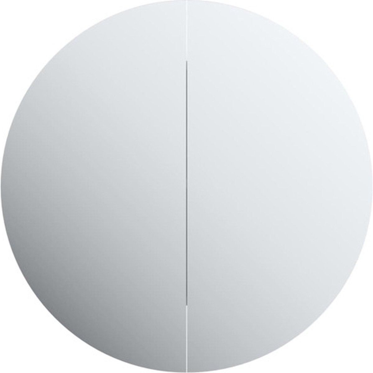 Badkamerkast - spiegelkast - ronde spiegel 40 cm met LED - wit - Afbeelding 5