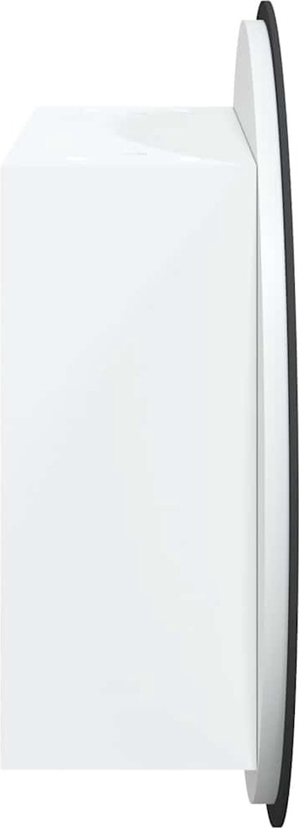 Badkamerkast - spiegelkast - ronde spiegel 40 cm met LED - wit - Afbeelding 7