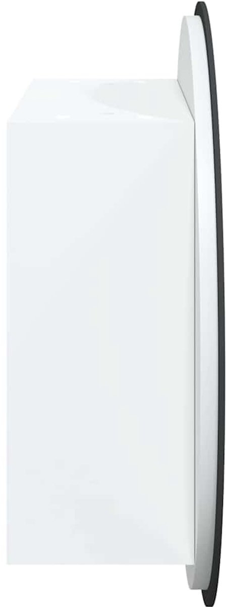 Badkamerkast - spiegelkast - ronde spiegel 40 cm met LED - wit - Afbeelding 10