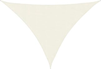 Zonnescherm - schaduwdoek - driehoekig - 5x7x7 - m - oxford stof - crèmekleurig