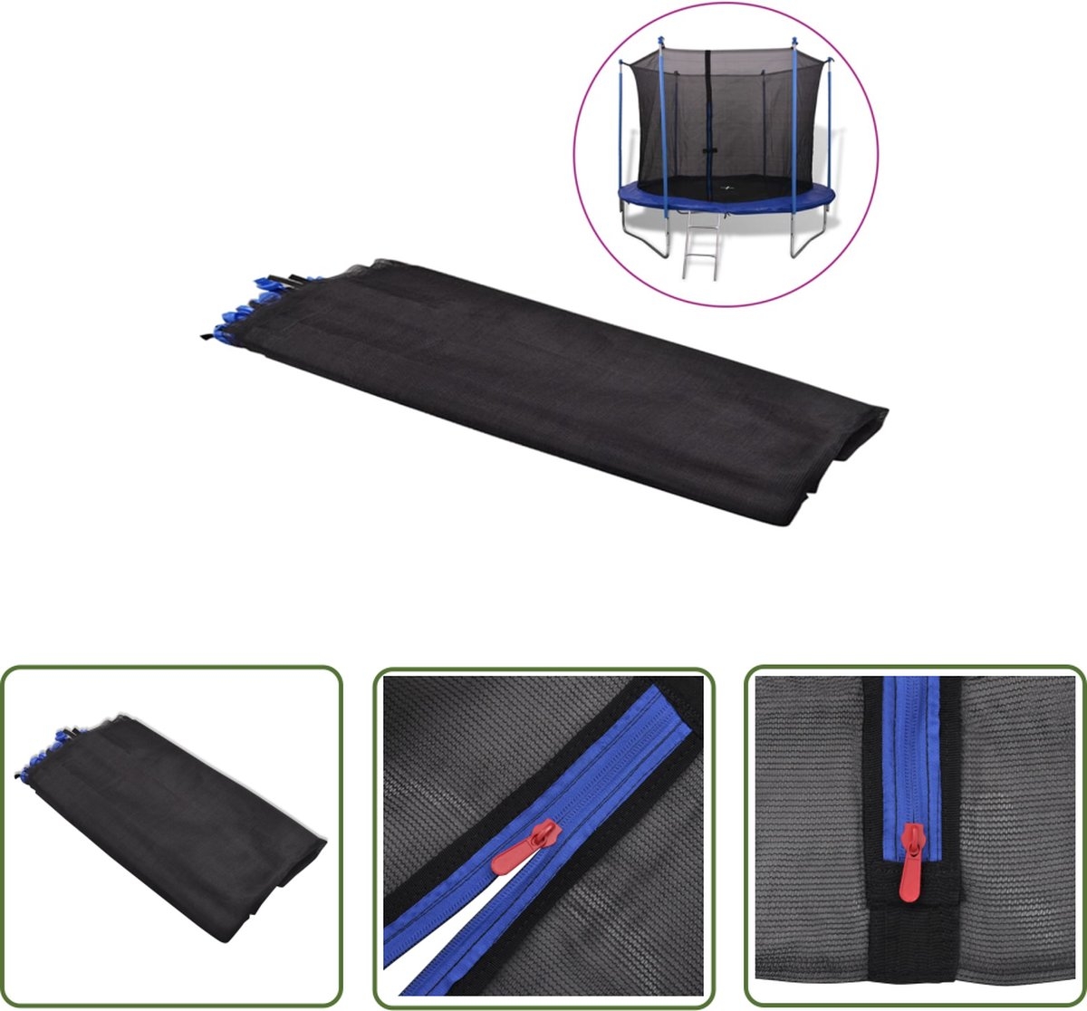 vidaXL - Veiligheidsnet - voor - 3,05 - m - ronde - trampoline - Afbeelding 7