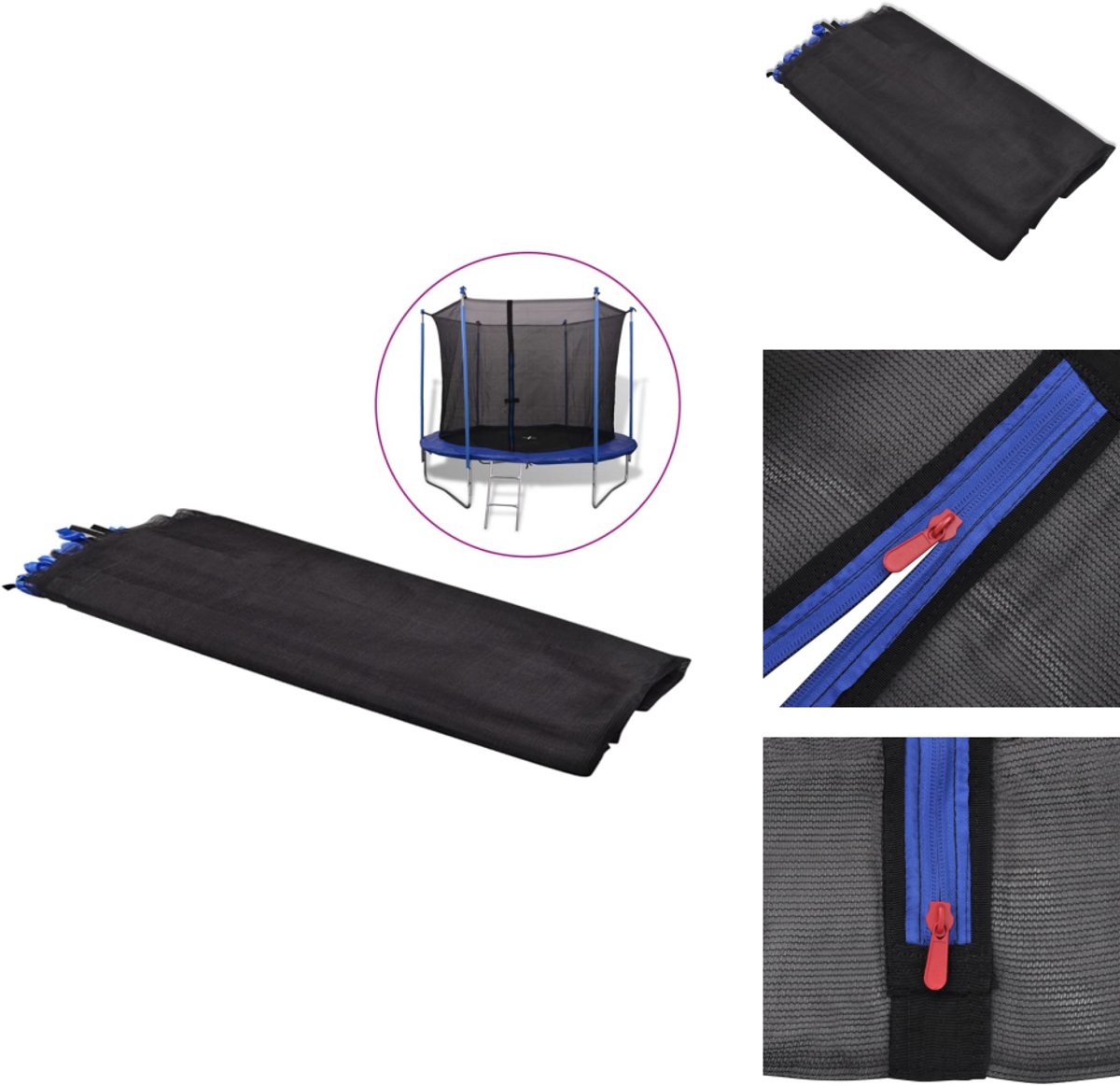 vidaXL - Veiligheidsnet - voor - 3,05 - m - ronde - trampoline - Afbeelding 9