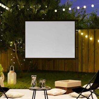 Projectiescherm - met standaard / frame - 100 inch - 4:3 verhouding - wit