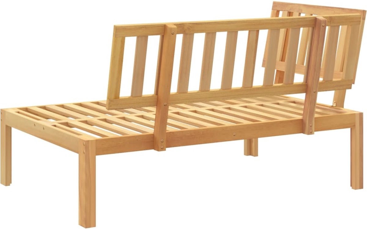 Tuinhoekbank - tuinbank - 120x80 cm - XL tuinbank- geschikt voor palletkussen - massief - acaciahout - Afbeelding 4