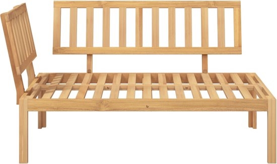 Tuinhoekbank - tuinbank - 120x80 cm - XL tuinbank- geschikt voor palletkussen - massief - acaciahout - Afbeelding 5