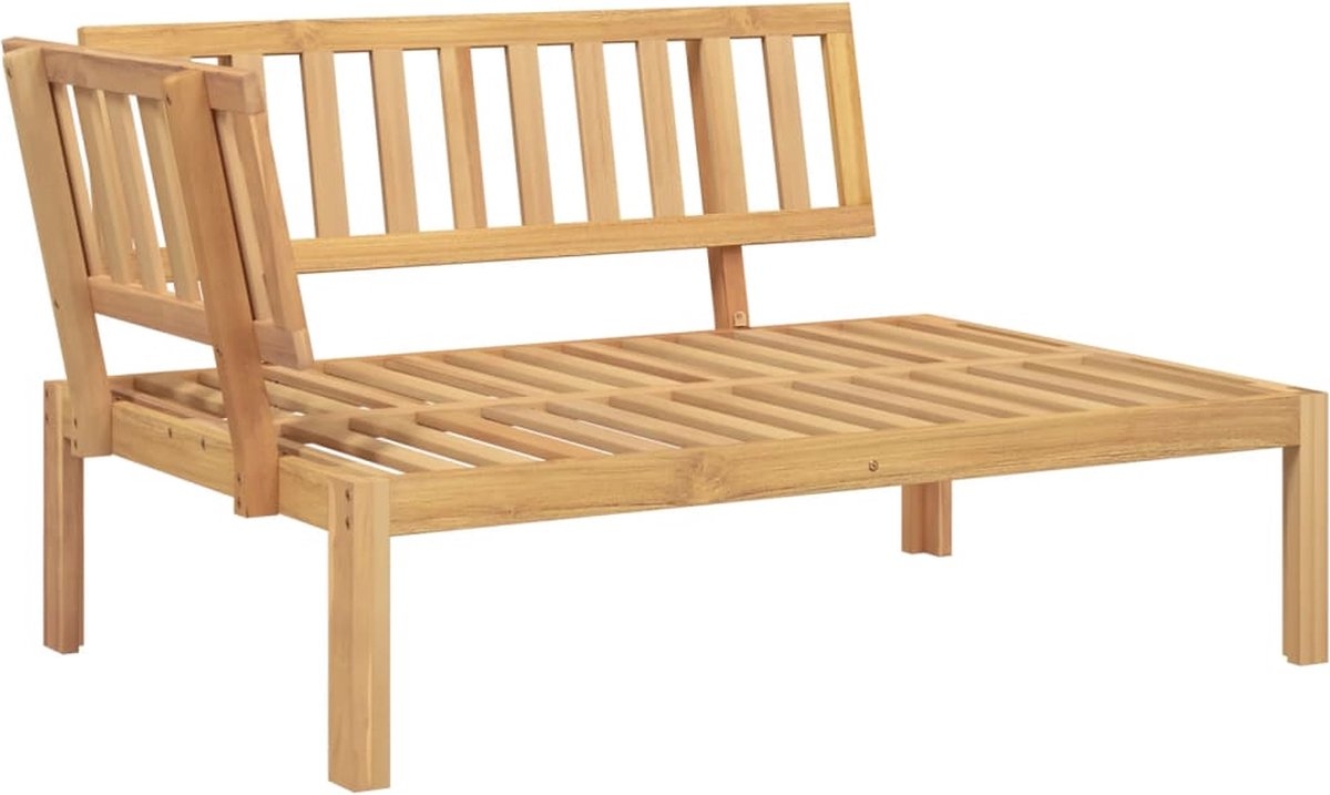 Tuinhoekbank - tuinbank - 120x80 cm - XL tuinbank- geschikt voor palletkussen - massief - acaciahout - Afbeelding 6