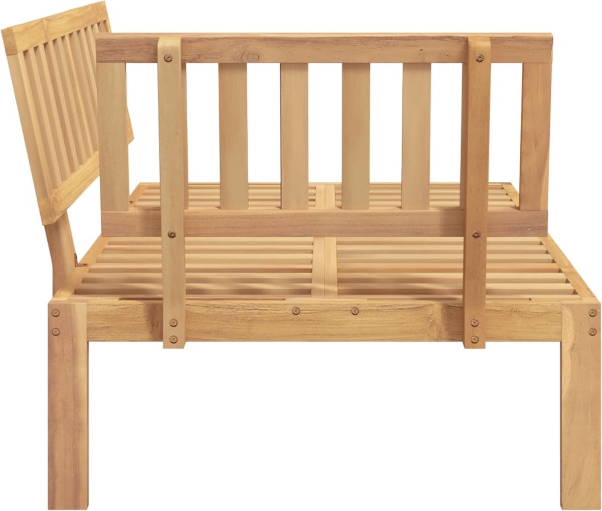 Tuinhoekbank - tuinbank - 120x80 cm - XL tuinbank- geschikt voor palletkussen - massief - acaciahout - Afbeelding 8
