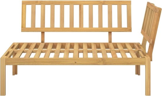 Tuinhoekbank - tuinbank - 120x80 cm - XL tuinbank- geschikt voor palletkussen - massief - acaciahout - Afbeelding 12