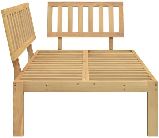Tuinhoekbank - tuinbank - 120x80 cm - XL tuinbank- geschikt voor palletkussen - massief - acaciahout - Afbeelding 14