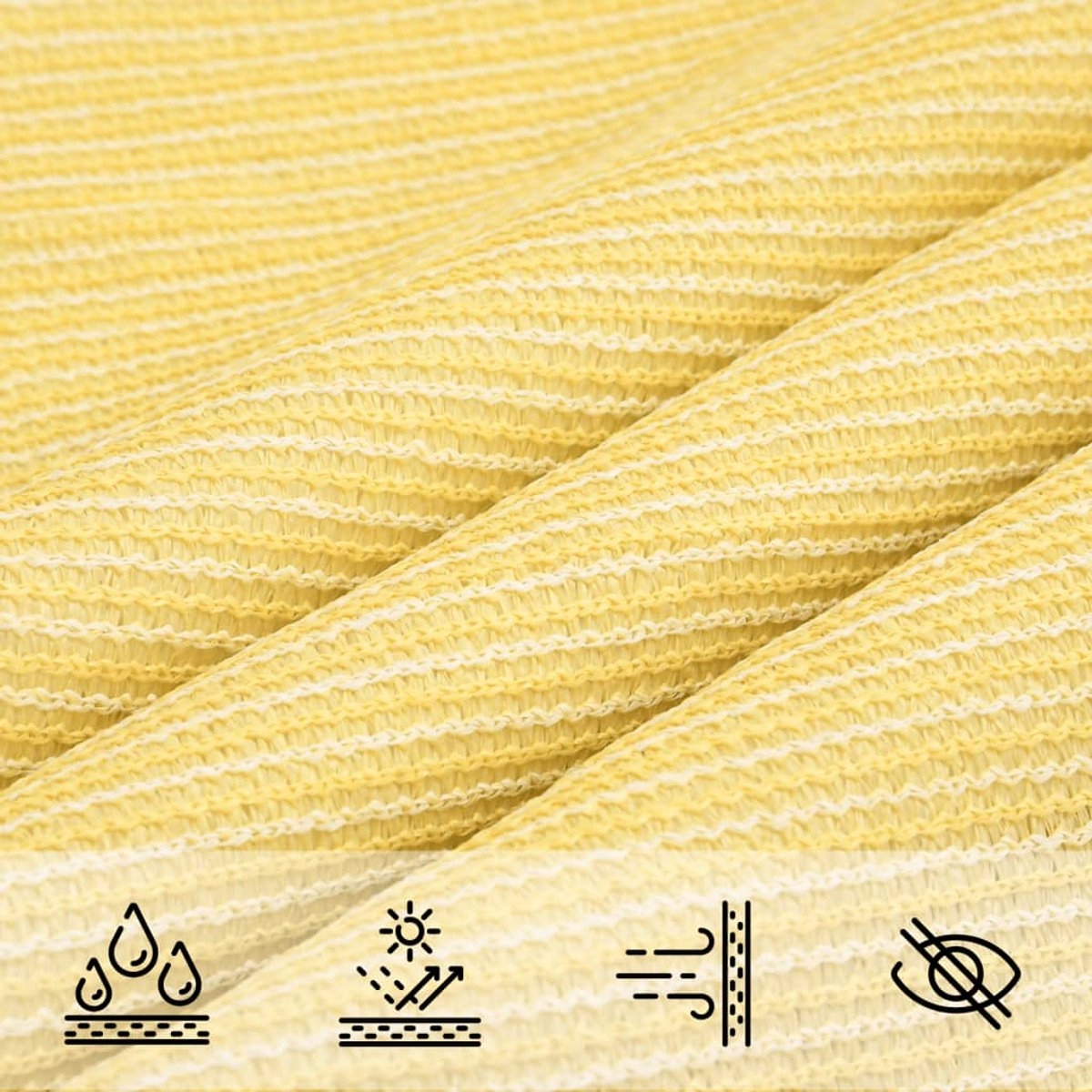 Schaduwdoek - zonnezeil - zonnedoel - 6x6 meter - 160 - g/m² - HDPE - beige - Afbeelding 7