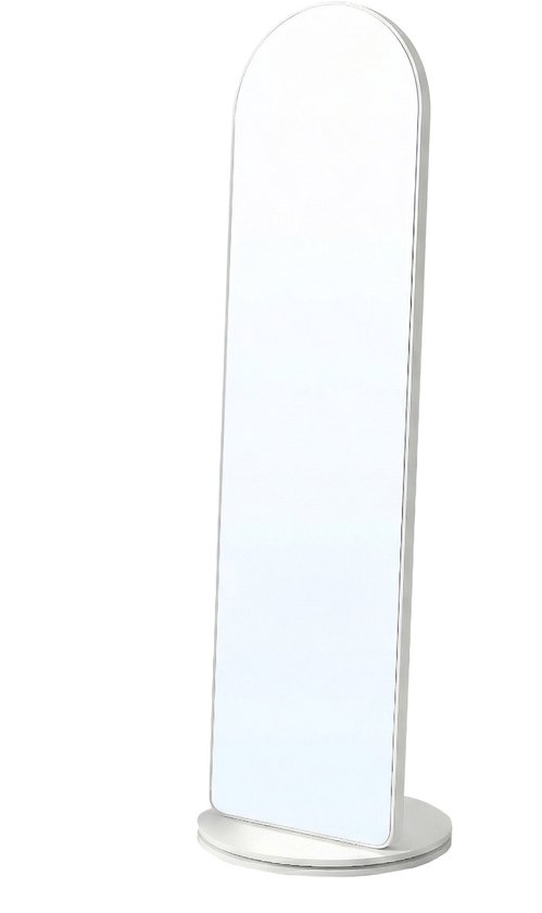 SONGMICS - Spiegel - Spiegel staand - Met Voet Planken en Haken - Voor Slaapkamer Woonkamer - LFM037WB - Afbeelding 2
