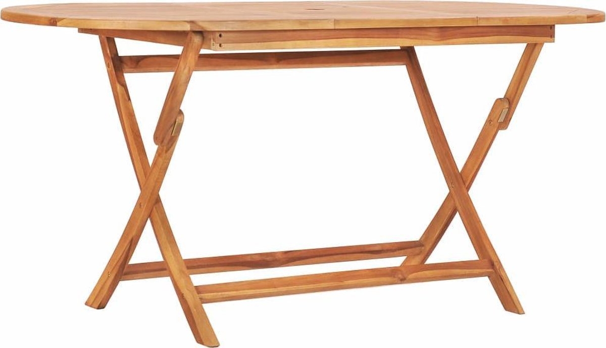 Tuintafel - inklapbaar - lengte 160 cm - massief teakhout - 160x80x75 cm - bruin