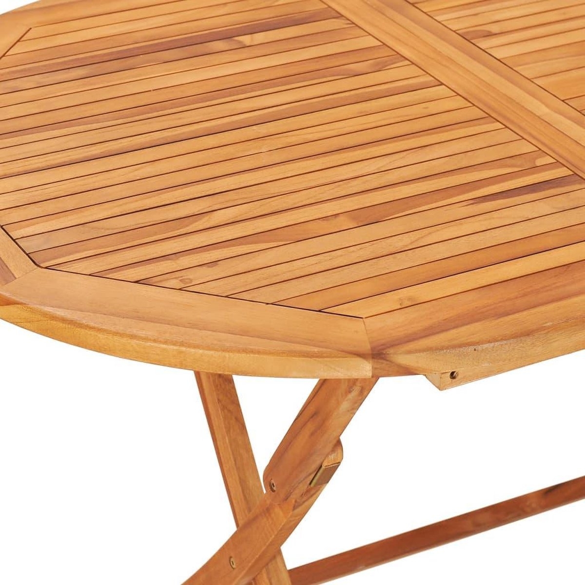 Tuintafel - inklapbaar - lengte 160 cm - massief teakhout - 160x80x75 cm - bruin - Afbeelding 4