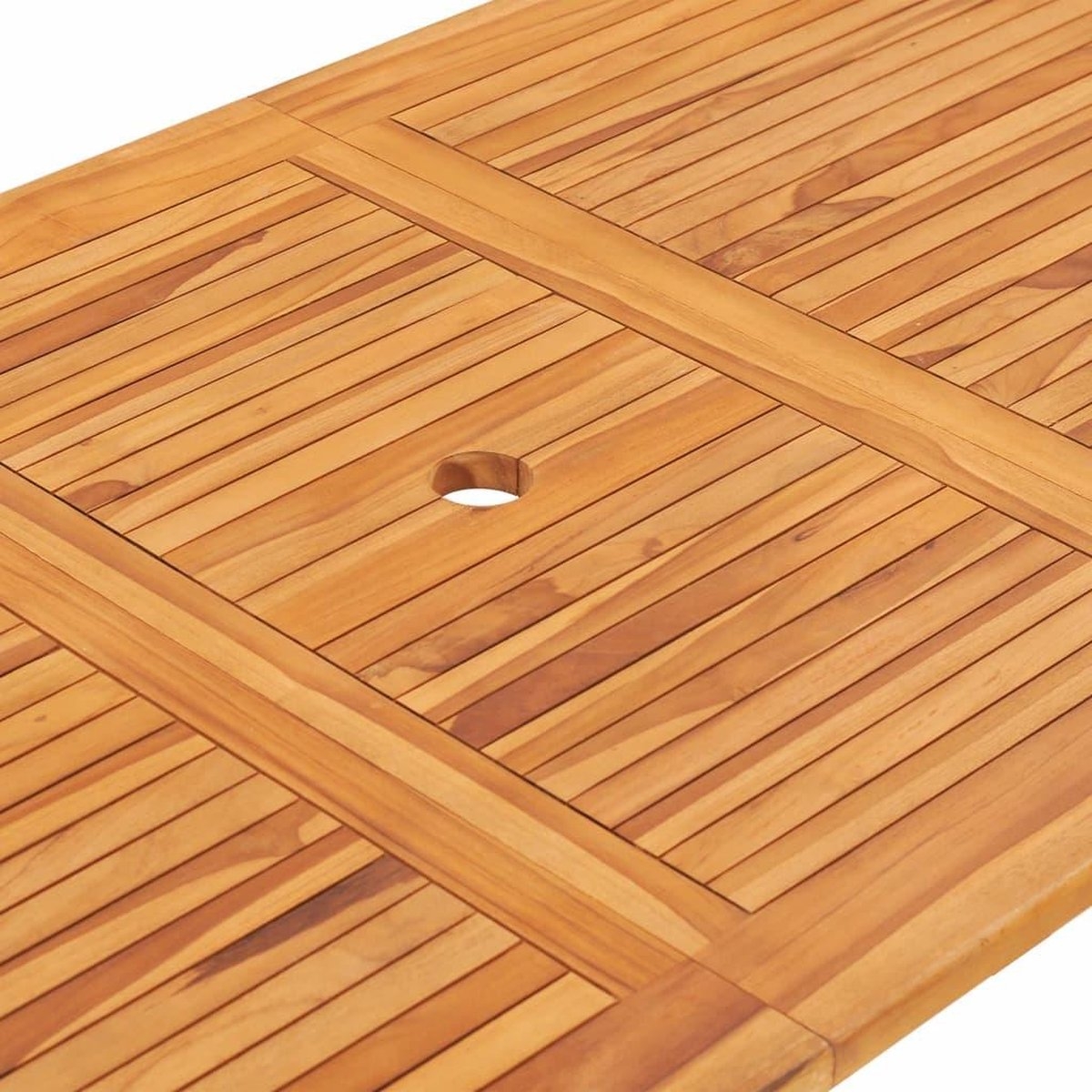 Tuintafel - inklapbaar - lengte 160 cm - massief teakhout - 160x80x75 cm - bruin - Afbeelding 5