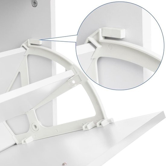 Schoenenkast - schoenenopberger - hoogte 120 cm - Met 3 Kleppen - Voor 12-18 Paar Schoenen - Schoenen Opberger - LBC03W - Afbeelding 5