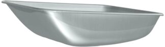 Kruiwagenbak - vervangende bak voor kruiwagen - 80x60x25 cm - zilver