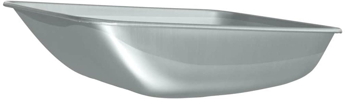 Kruiwagenbak - vervangende bak voor kruiwagen - 80x60x25 cm - zilver