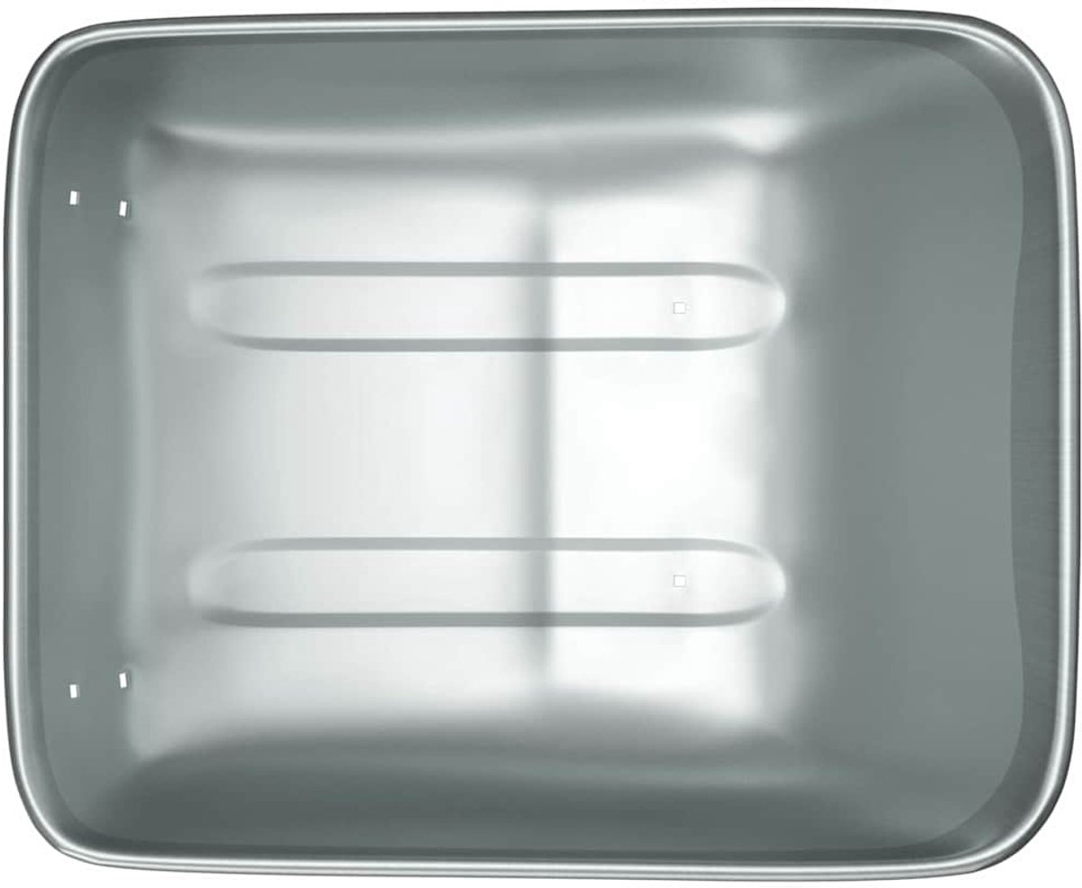 Kruiwagenbak - vervangende bak voor kruiwagen - 80x60x25 cm - zilver - Afbeelding 2