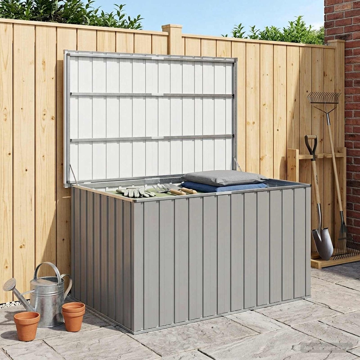 Opbergbox - Tuinbox - metaal - 150x101x91 cm - grijs - Afbeelding 17