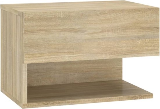 Set van 2 nachtkastjes - hangend - 46x30 cm - sonoma eikenkleurig - Afbeelding 3