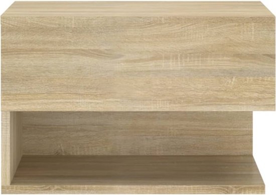 Set van 2 nachtkastjes - hangend - 46x30 cm - sonoma eikenkleurig - Afbeelding 7