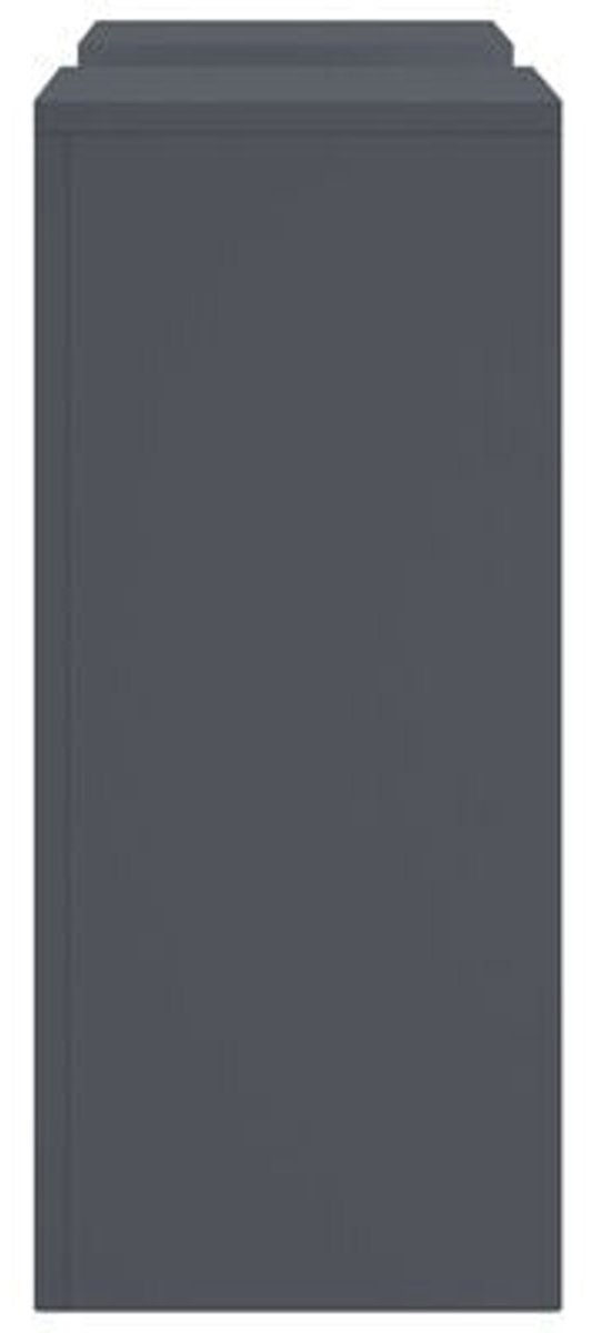 set van 2 Plantenstandaard - plantentafel - hoogte - metaal - antraciet - 24x24x55cm - Afbeelding 2