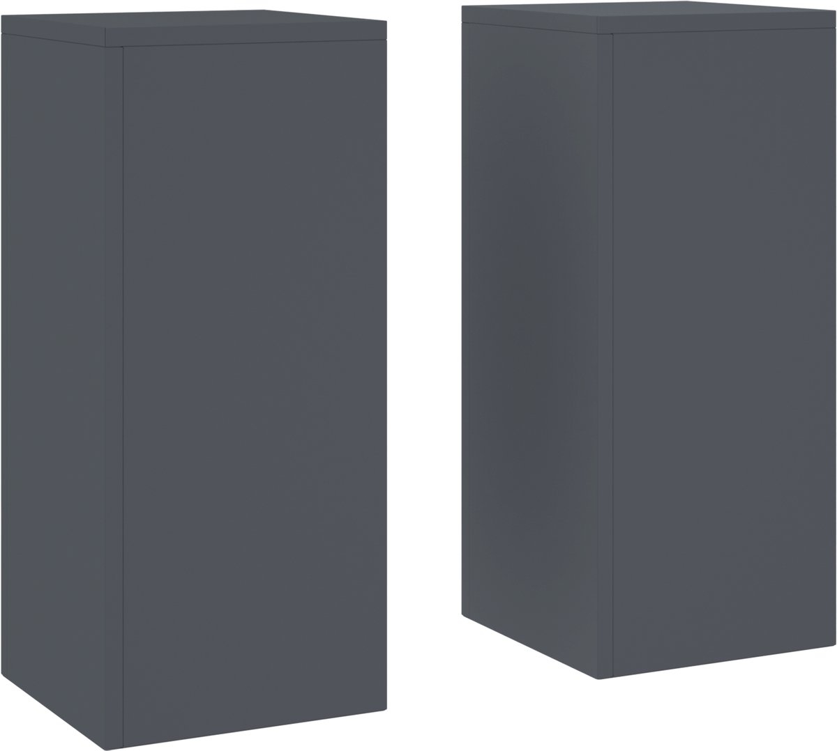 set van 2 Plantenstandaard - plantentafel - hoogte - metaal - antraciet - 24x24x55cm - Afbeelding 5