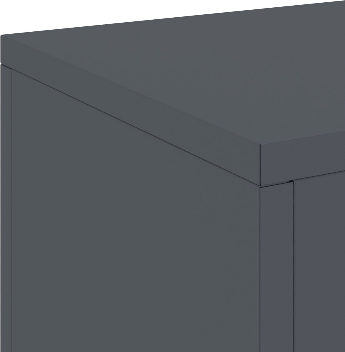 set van 2 Plantenstandaard - plantentafel - hoogte - metaal - antraciet - 24x24x55cm - Afbeelding 9