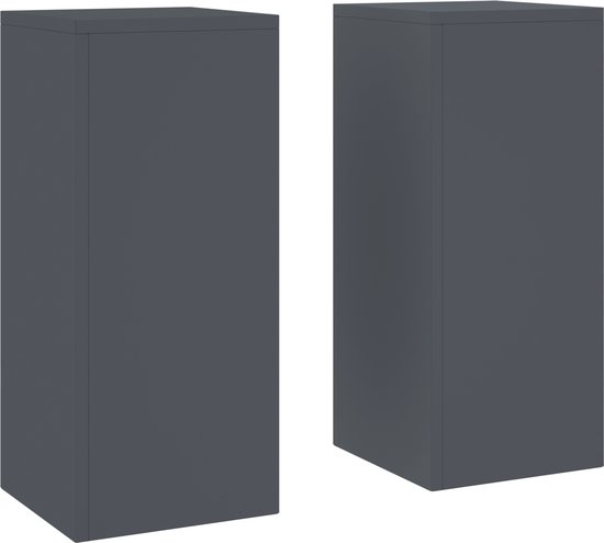 set van 2 Plantenstandaard - plantentafel - hoogte - metaal - antraciet - 24x24x55cm - Afbeelding 13