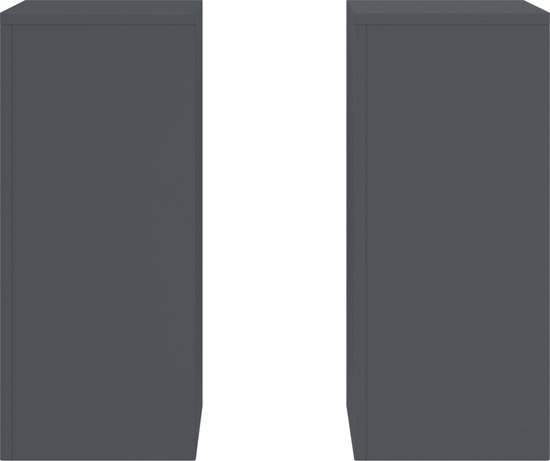 set van 2 Plantenstandaard - plantentafel - hoogte - metaal - antraciet - 24x24x55cm - Afbeelding 14