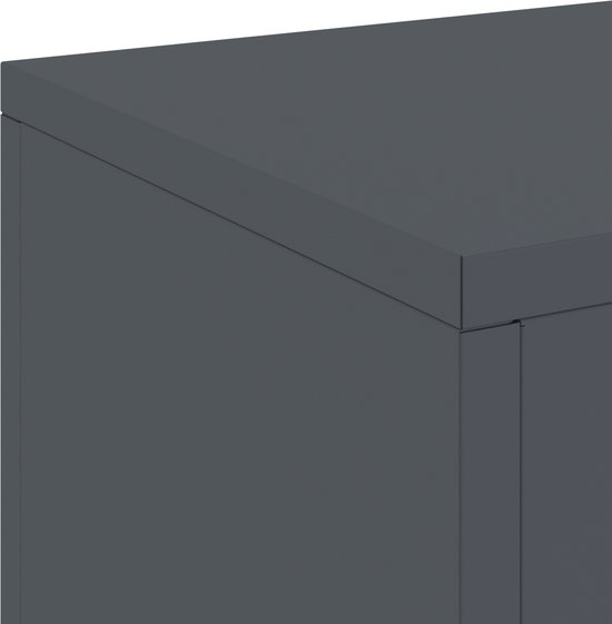 set van 2 Plantenstandaard - plantentafel - hoogte - metaal - antraciet - 24x24x55cm - Afbeelding 17