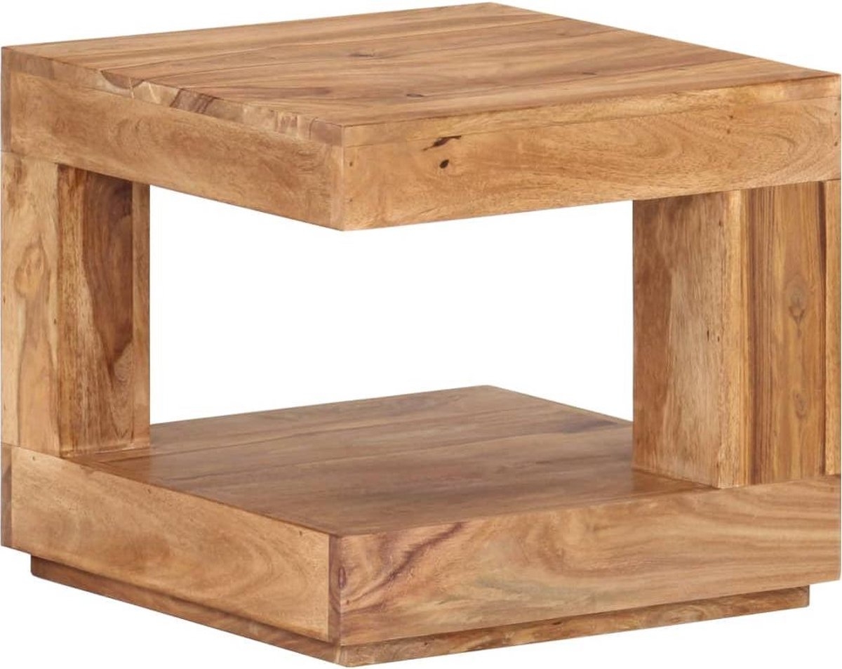 Salontafel - 45x45x40 - cm - massief - acaciahout - bruin