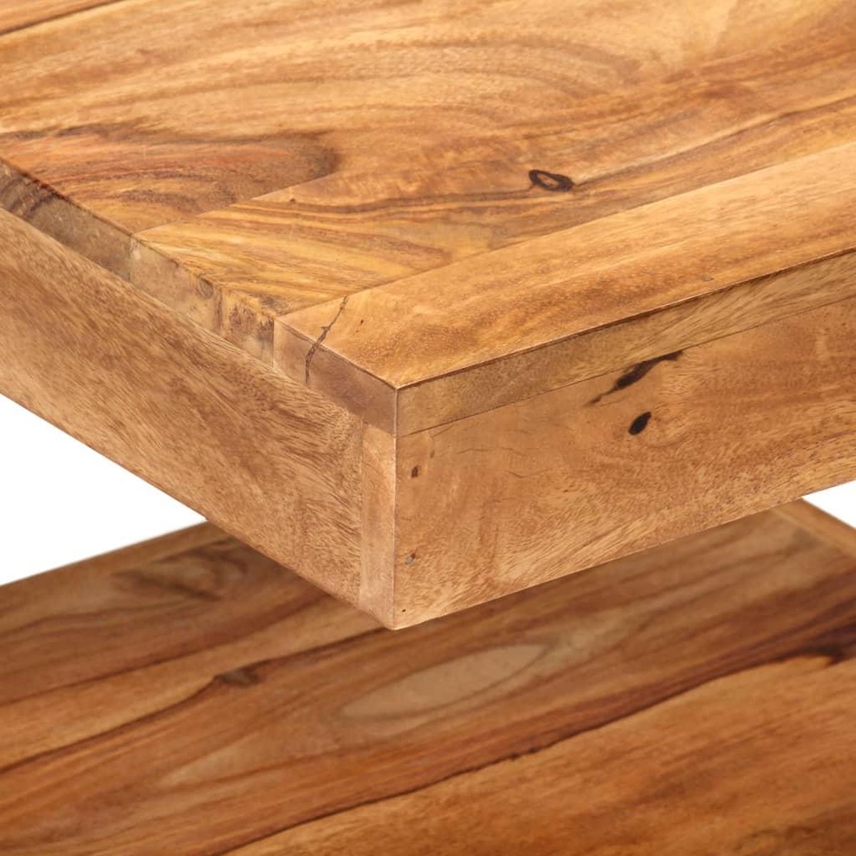 Salontafel - 45x45x40 - cm - massief - acaciahout - bruin - Afbeelding 4