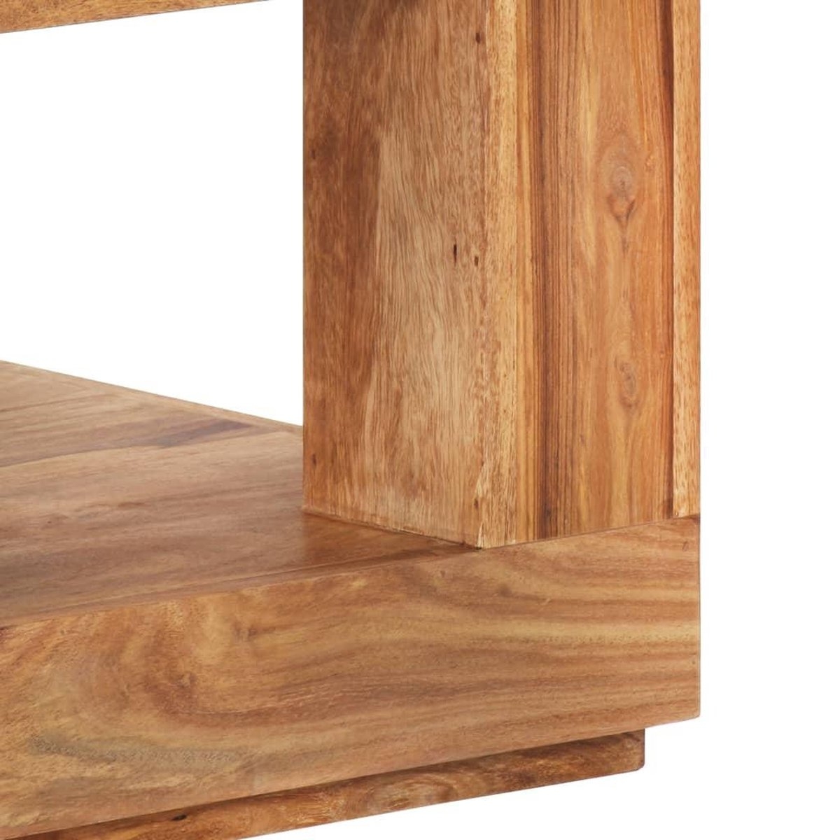 Salontafel - 45x45x40 - cm - massief - acaciahout - bruin - Afbeelding 5