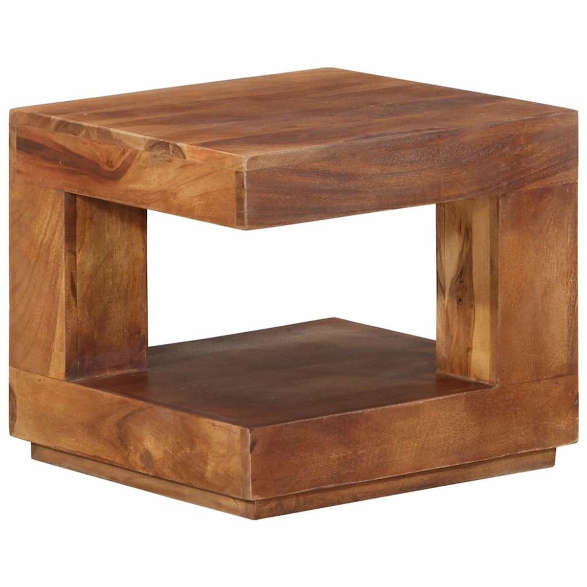 Salontafel - 45x45x40 - cm - massief - acaciahout - bruin - Afbeelding 9