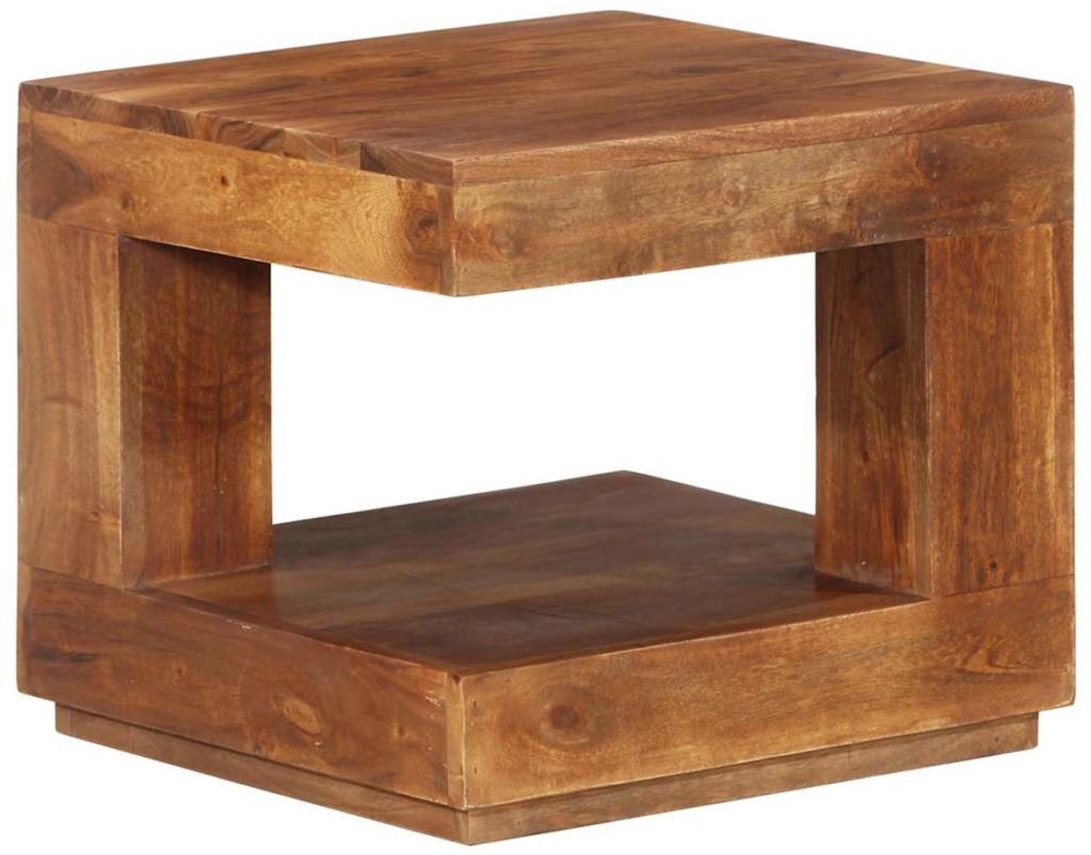 Salontafel - 45x45x40 - cm - massief - acaciahout - bruin - Afbeelding 12