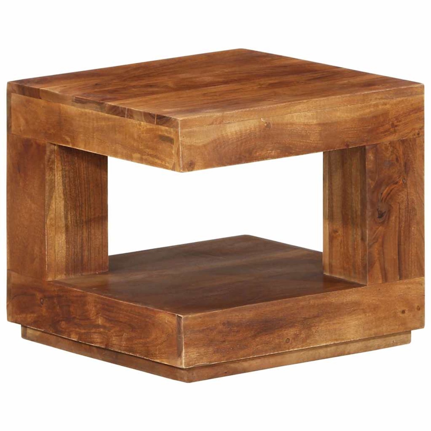 Salontafel - 45x45x40 - cm - massief - acaciahout - bruin - Afbeelding 15