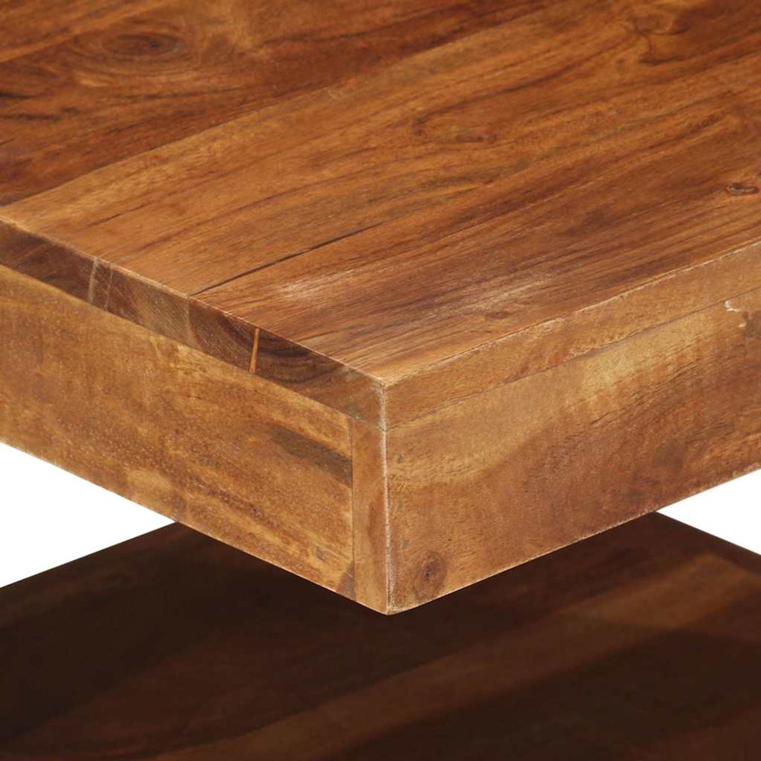Salontafel - 45x45x40 - cm - massief - acaciahout - bruin - Afbeelding 16