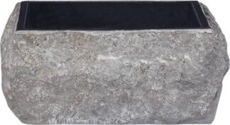 Gootsteen - 30x30x13 - cm - wastafel - marmer - zwart